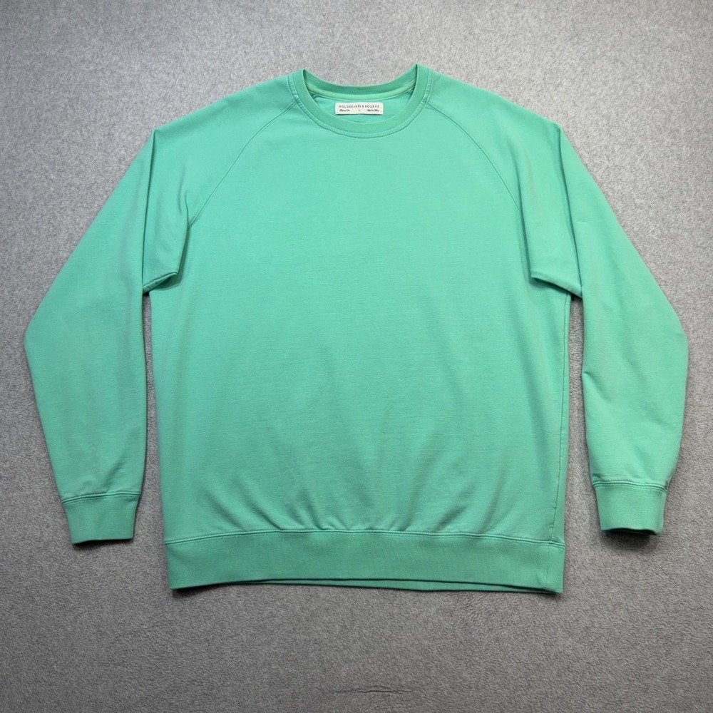 Holderness Bourne Sweatshirt Men Large Green The Ellis Crewneck Pullover Stretch